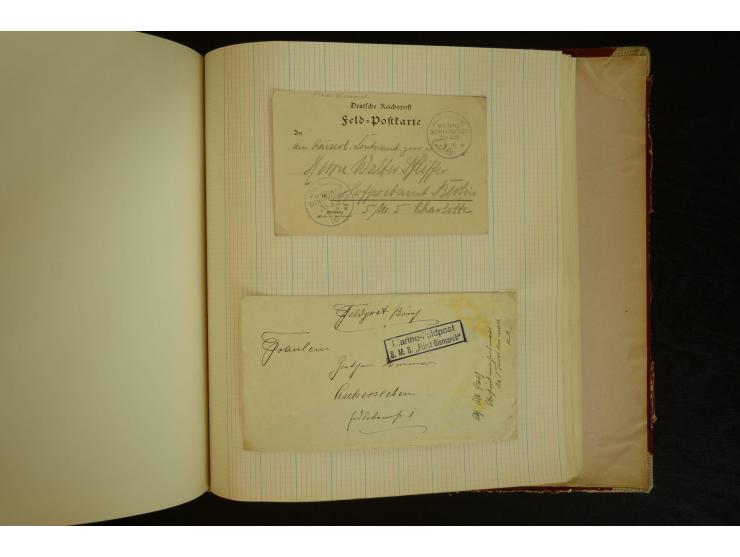 1896/1918, umfangreiche Sammlung mit über 670 Briefen, Karten und Ganzsachen, dabei viel frühe Post inkl. Post aus den Koloni