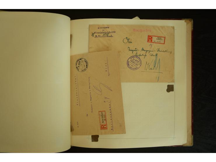 1896/1918, umfangreiche Sammlung mit über 670 Briefen, Karten und Ganzsachen, dabei viel frühe Post inkl. Post aus den Koloni