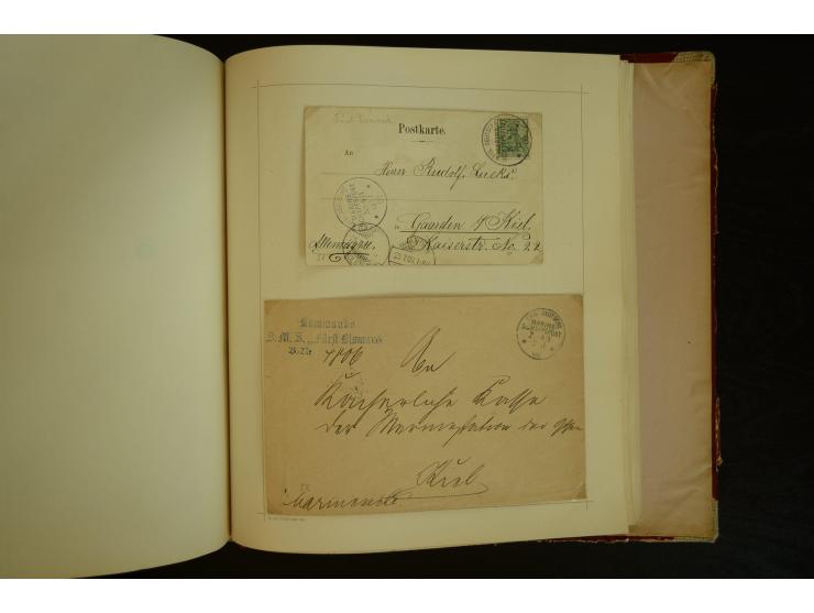 1896/1918, umfangreiche Sammlung mit über 670 Briefen, Karten und Ganzsachen, dabei viel frühe Post inkl. Post aus den Koloni