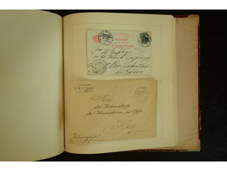 1896/1918, umfangreiche Sammlung mit über 670 Briefen, Karten und Ganzsachen, dabei viel frühe Post inkl. Post aus den Koloni