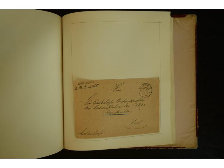 1896/1918, umfangreiche Sammlung mit über 670 Briefen, Karten und Ganzsachen, dabei viel frühe Post inkl. Post aus den Koloni