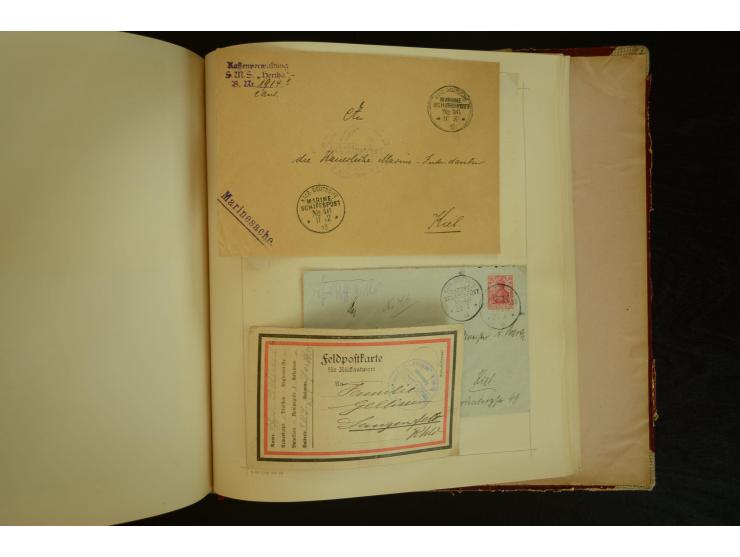 1896/1918, umfangreiche Sammlung mit über 670 Briefen, Karten und Ganzsachen, dabei viel frühe Post inkl. Post aus den Koloni