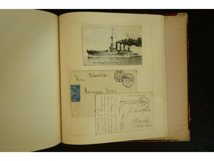 1896/1918, umfangreiche Sammlung mit über 670 Briefen, Karten und Ganzsachen, dabei viel frühe Post inkl. Post aus den Koloni