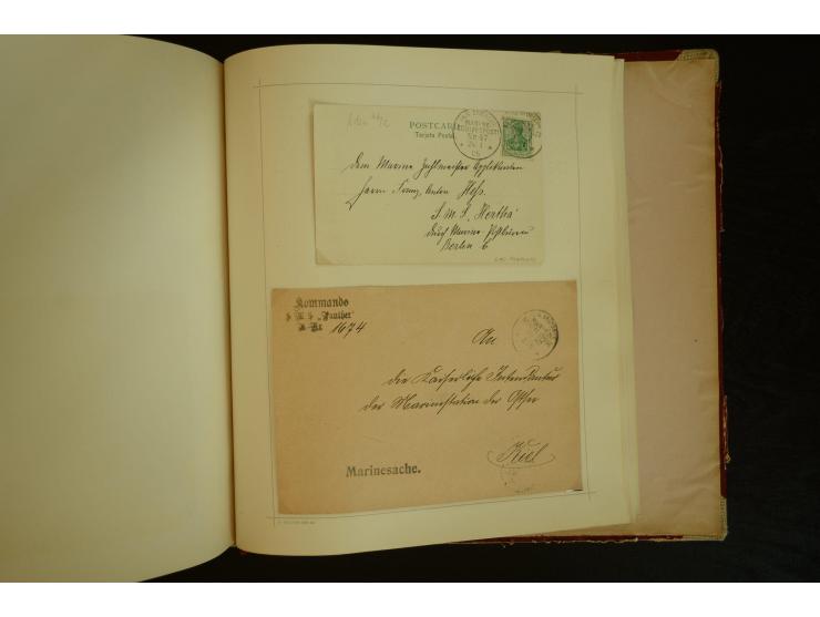 1896/1918, umfangreiche Sammlung mit über 670 Briefen, Karten und Ganzsachen, dabei viel frühe Post inkl. Post aus den Koloni