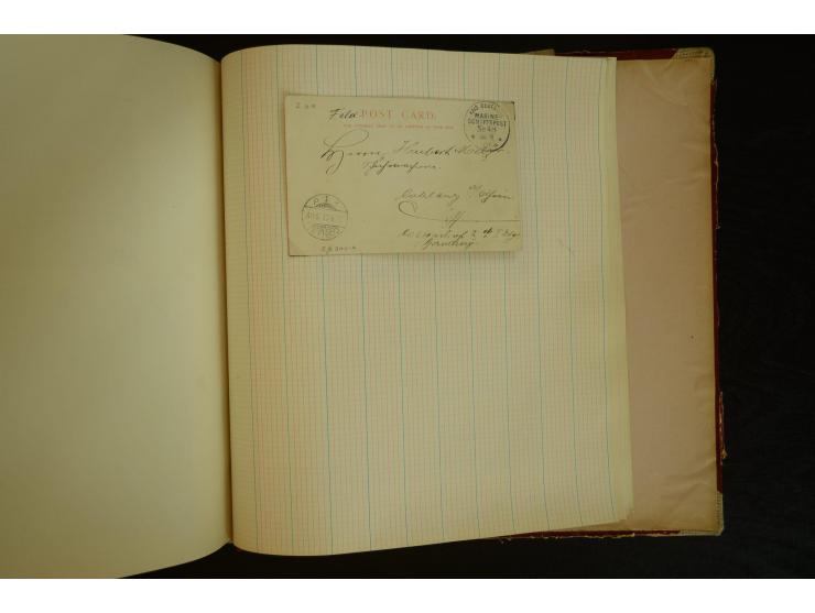 1896/1918, umfangreiche Sammlung mit über 670 Briefen, Karten und Ganzsachen, dabei viel frühe Post inkl. Post aus den Koloni