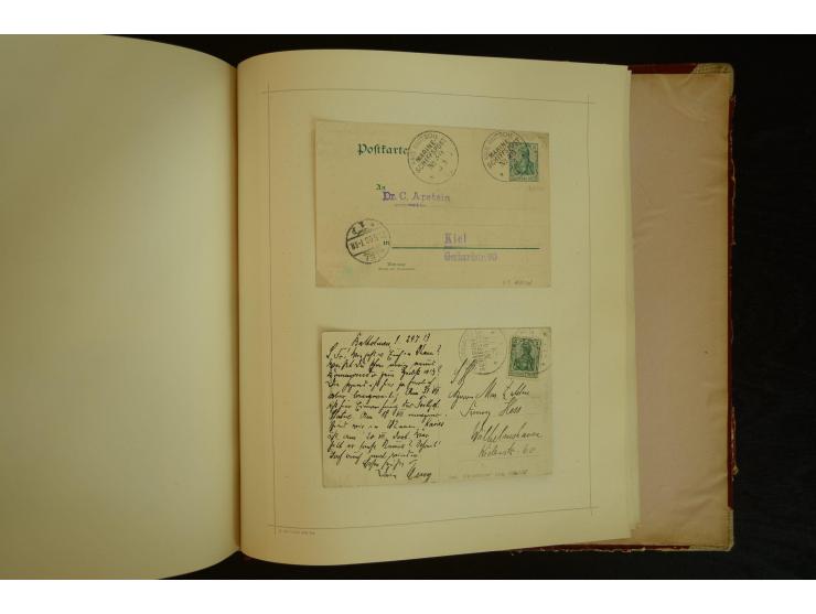 1896/1918, umfangreiche Sammlung mit über 670 Briefen, Karten und Ganzsachen, dabei viel frühe Post inkl. Post aus den Koloni