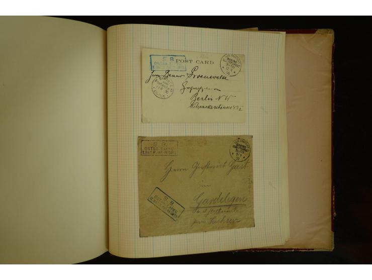 1896/1918, umfangreiche Sammlung mit über 670 Briefen, Karten und Ganzsachen, dabei viel frühe Post inkl. Post aus den Koloni