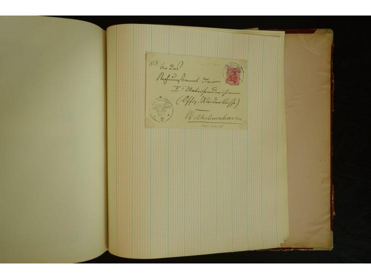 1896/1918, umfangreiche Sammlung mit über 670 Briefen, Karten und Ganzsachen, dabei viel frühe Post inkl. Post aus den Koloni