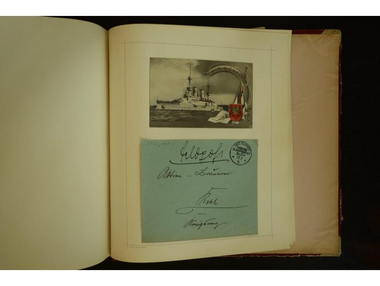 1896/1918, umfangreiche Sammlung mit über 670 Briefen, Karten und Ganzsachen, dabei viel frühe Post inkl. Post aus den Koloni