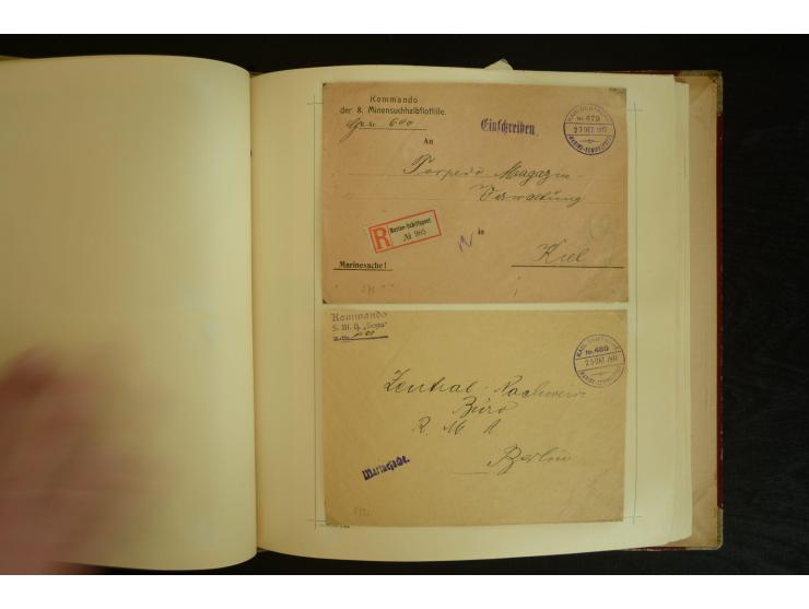 1896/1918, umfangreiche Sammlung mit über 670 Briefen, Karten und Ganzsachen, dabei viel frühe Post inkl. Post aus den Koloni