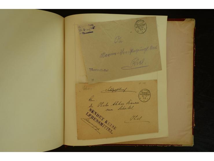 1896/1918, umfangreiche Sammlung mit über 670 Briefen, Karten und Ganzsachen, dabei viel frühe Post inkl. Post aus den Koloni