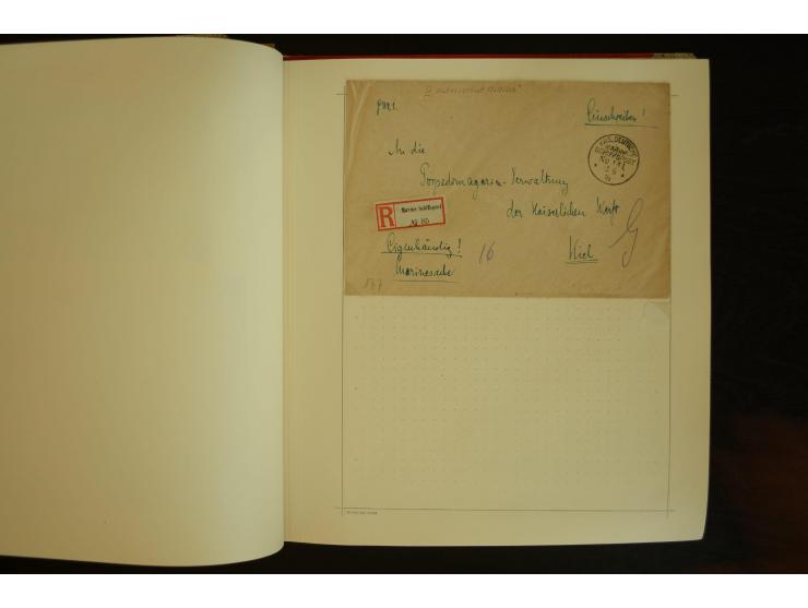 1896/1918, umfangreiche Sammlung mit über 670 Briefen, Karten und Ganzsachen, dabei viel frühe Post inkl. Post aus den Koloni