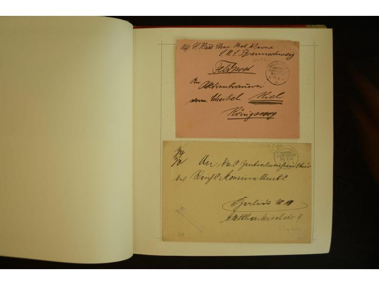 1896/1918, umfangreiche Sammlung mit über 670 Briefen, Karten und Ganzsachen, dabei viel frühe Post inkl. Post aus den Koloni
