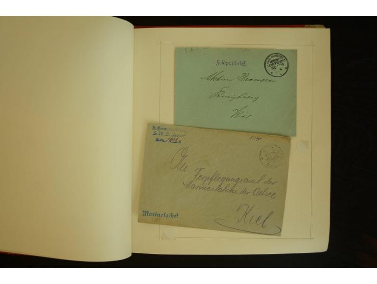 1896/1918, umfangreiche Sammlung mit über 670 Briefen, Karten und Ganzsachen, dabei viel frühe Post inkl. Post aus den Koloni