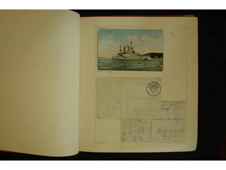 1896/1918, umfangreiche Sammlung mit über 670 Briefen, Karten und Ganzsachen, dabei viel frühe Post inkl. Post aus den Koloni