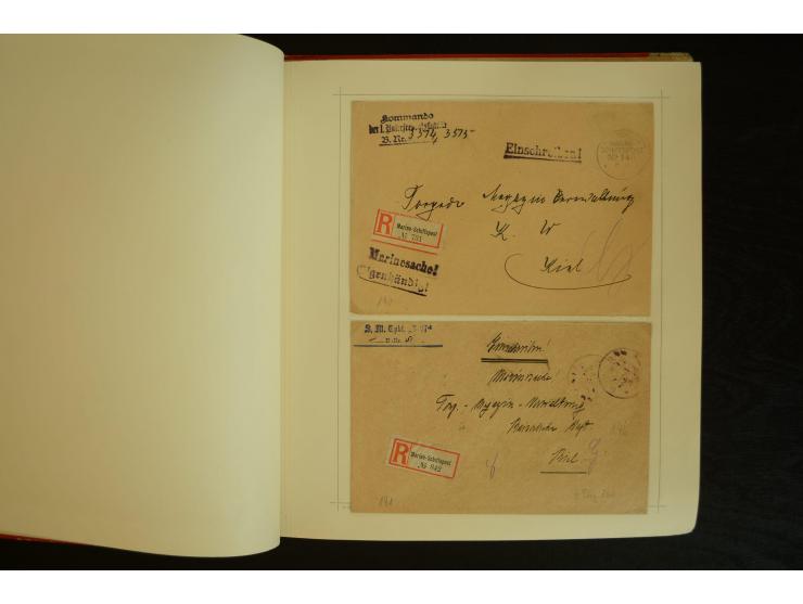 1896/1918, umfangreiche Sammlung mit über 670 Briefen, Karten und Ganzsachen, dabei viel frühe Post inkl. Post aus den Koloni