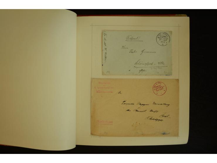 1896/1918, umfangreiche Sammlung mit über 670 Briefen, Karten und Ganzsachen, dabei viel frühe Post inkl. Post aus den Koloni