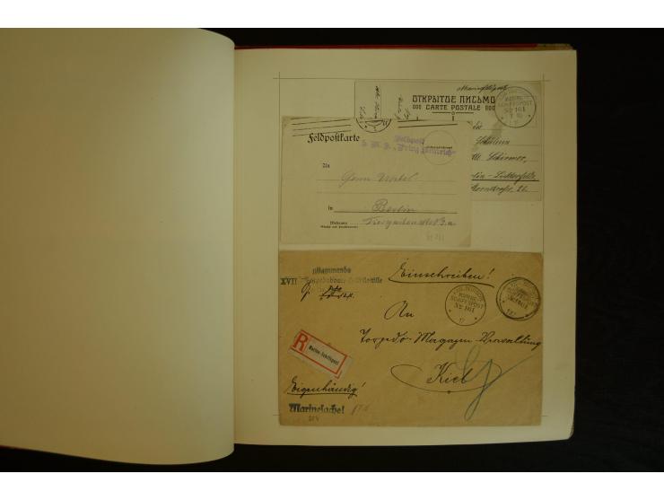 1896/1918, umfangreiche Sammlung mit über 670 Briefen, Karten und Ganzsachen, dabei viel frühe Post inkl. Post aus den Koloni