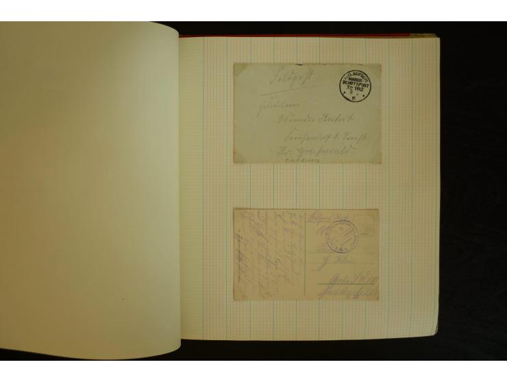 1896/1918, umfangreiche Sammlung mit über 670 Briefen, Karten und Ganzsachen, dabei viel frühe Post inkl. Post aus den Koloni
