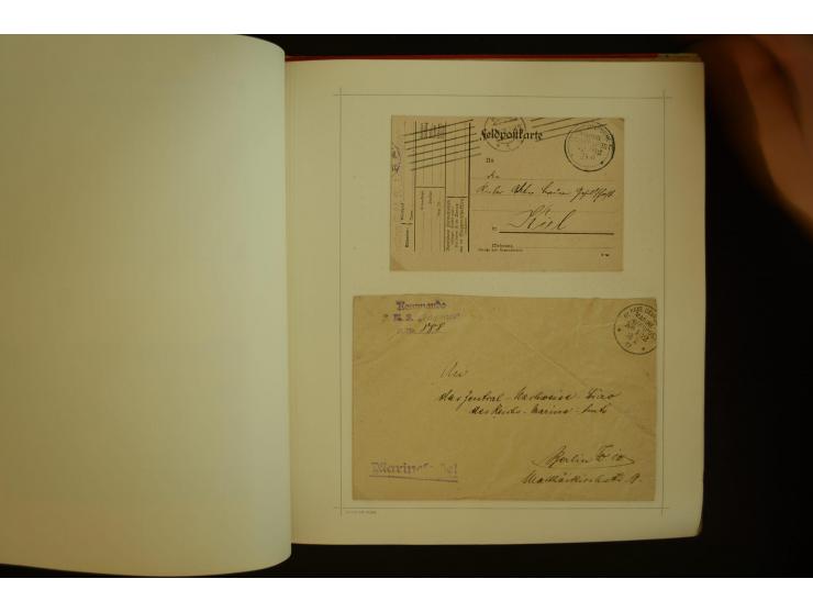 1896/1918, umfangreiche Sammlung mit über 670 Briefen, Karten und Ganzsachen, dabei viel frühe Post inkl. Post aus den Koloni