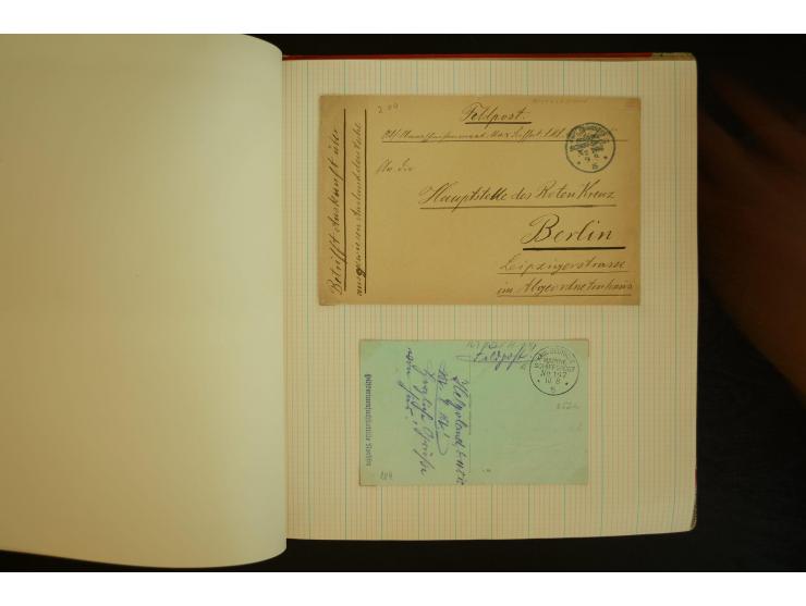 1896/1918, umfangreiche Sammlung mit über 670 Briefen, Karten und Ganzsachen, dabei viel frühe Post inkl. Post aus den Koloni