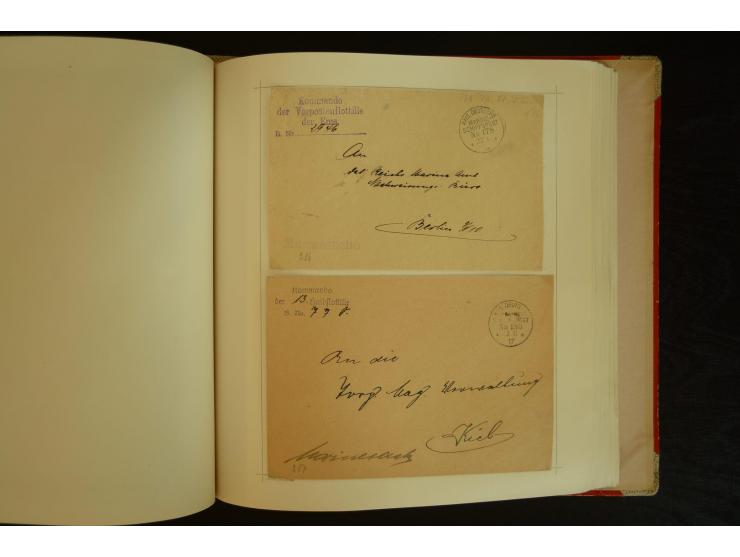 1896/1918, umfangreiche Sammlung mit über 670 Briefen, Karten und Ganzsachen, dabei viel frühe Post inkl. Post aus den Koloni