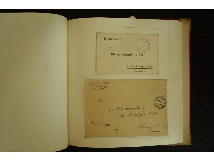 1896/1918, umfangreiche Sammlung mit über 670 Briefen, Karten und Ganzsachen, dabei viel frühe Post inkl. Post aus den Koloni