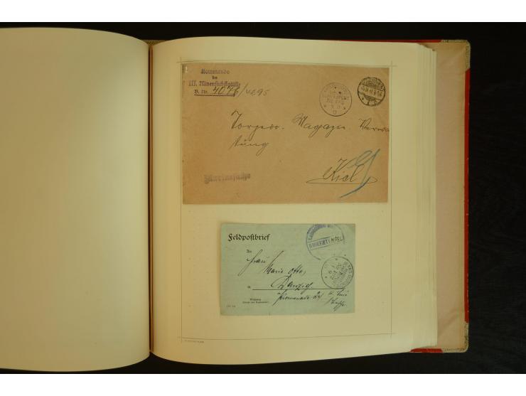 1896/1918, umfangreiche Sammlung mit über 670 Briefen, Karten und Ganzsachen, dabei viel frühe Post inkl. Post aus den Koloni