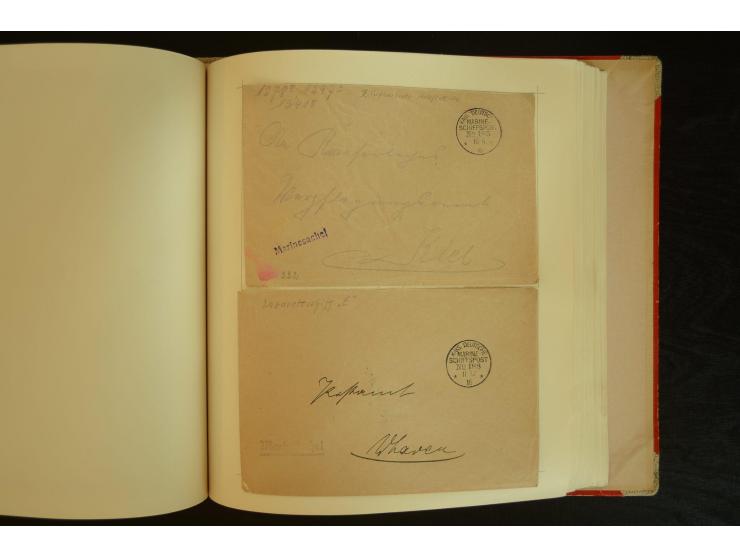 1896/1918, umfangreiche Sammlung mit über 670 Briefen, Karten und Ganzsachen, dabei viel frühe Post inkl. Post aus den Koloni