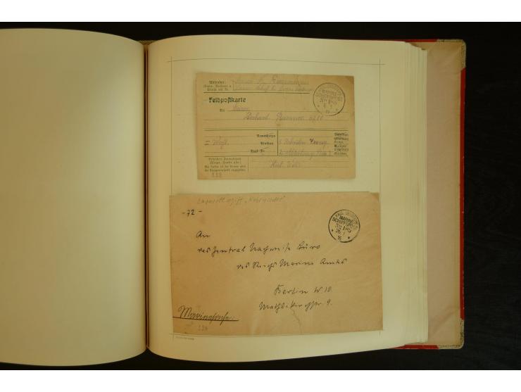1896/1918, umfangreiche Sammlung mit über 670 Briefen, Karten und Ganzsachen, dabei viel frühe Post inkl. Post aus den Koloni