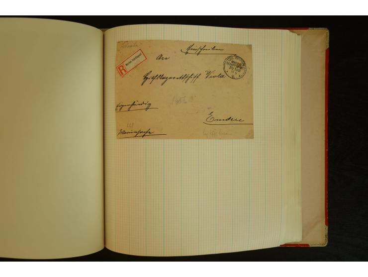 1896/1918, umfangreiche Sammlung mit über 670 Briefen, Karten und Ganzsachen, dabei viel frühe Post inkl. Post aus den Koloni
