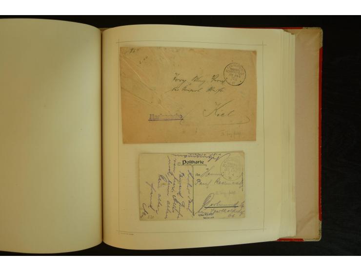 1896/1918, umfangreiche Sammlung mit über 670 Briefen, Karten und Ganzsachen, dabei viel frühe Post inkl. Post aus den Koloni