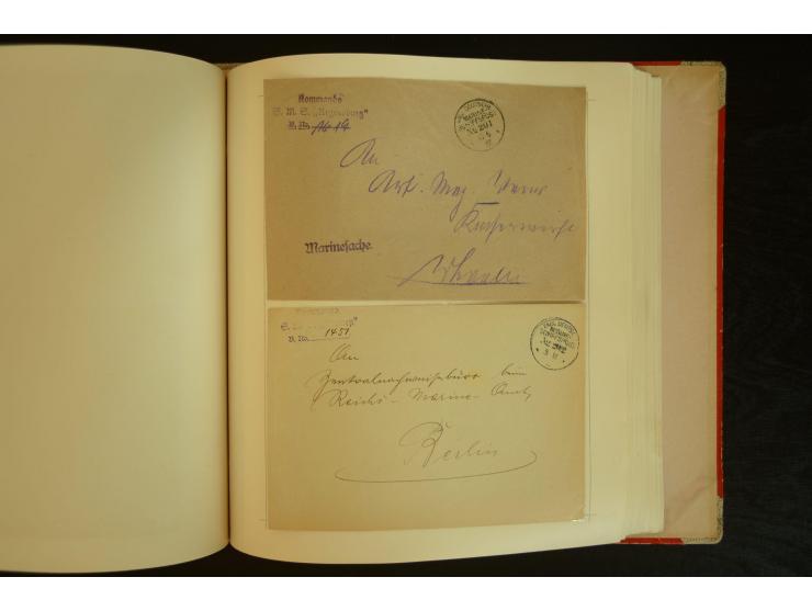 1896/1918, umfangreiche Sammlung mit über 670 Briefen, Karten und Ganzsachen, dabei viel frühe Post inkl. Post aus den Koloni