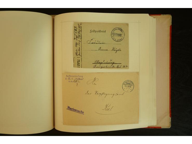 1896/1918, umfangreiche Sammlung mit über 670 Briefen, Karten und Ganzsachen, dabei viel frühe Post inkl. Post aus den Koloni