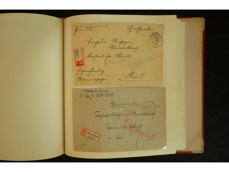 1896/1918, umfangreiche Sammlung mit über 670 Briefen, Karten und Ganzsachen, dabei viel frühe Post inkl. Post aus den Koloni
