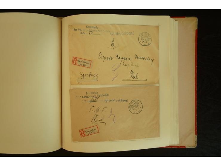 1896/1918, umfangreiche Sammlung mit über 670 Briefen, Karten und Ganzsachen, dabei viel frühe Post inkl. Post aus den Koloni