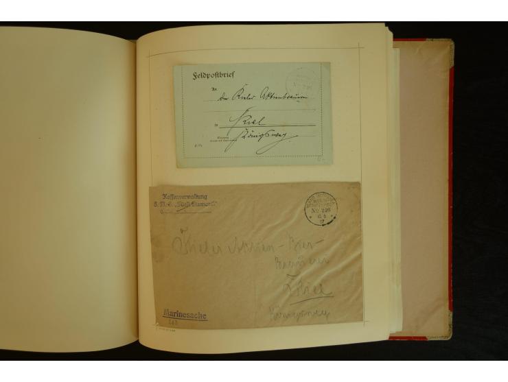 1896/1918, umfangreiche Sammlung mit über 670 Briefen, Karten und Ganzsachen, dabei viel frühe Post inkl. Post aus den Koloni