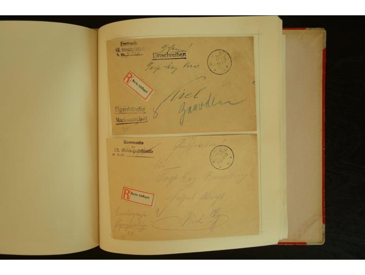 1896/1918, umfangreiche Sammlung mit über 670 Briefen, Karten und Ganzsachen, dabei viel frühe Post inkl. Post aus den Koloni