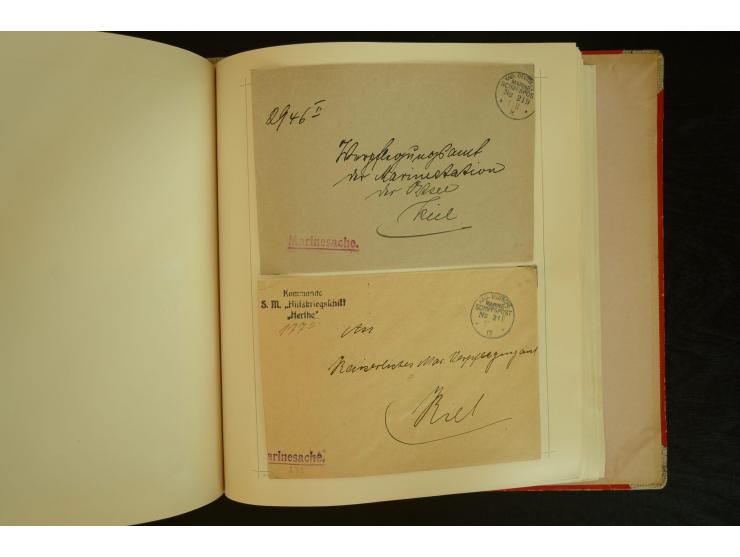 1896/1918, umfangreiche Sammlung mit über 670 Briefen, Karten und Ganzsachen, dabei viel frühe Post inkl. Post aus den Koloni