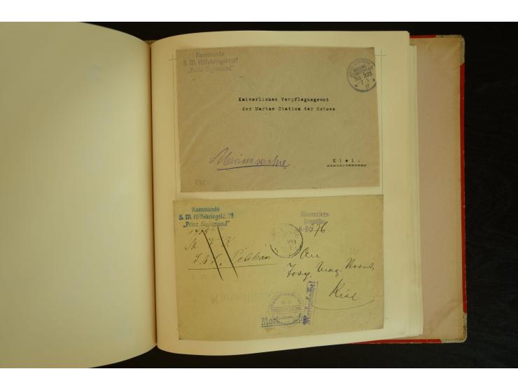 1896/1918, umfangreiche Sammlung mit über 670 Briefen, Karten und Ganzsachen, dabei viel frühe Post inkl. Post aus den Koloni