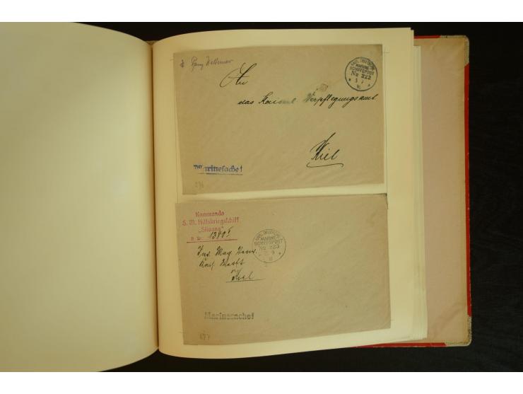 1896/1918, umfangreiche Sammlung mit über 670 Briefen, Karten und Ganzsachen, dabei viel frühe Post inkl. Post aus den Koloni
