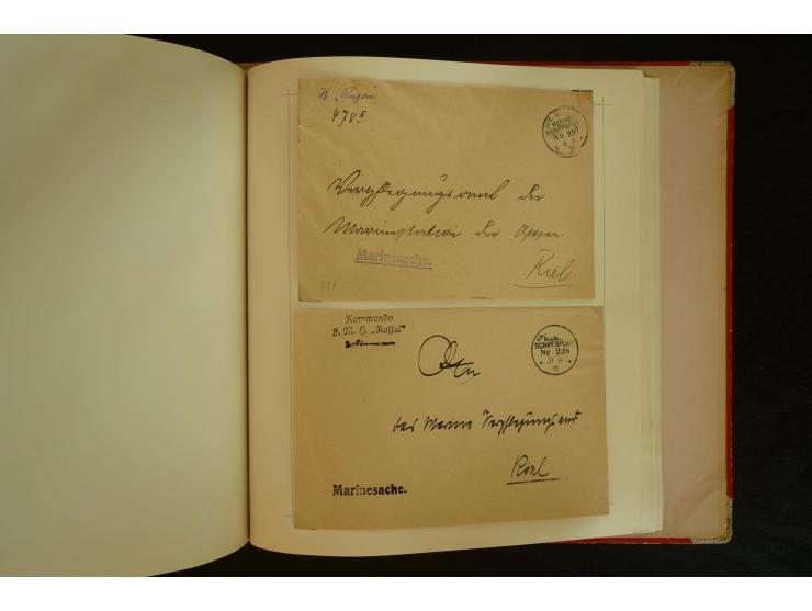 1896/1918, umfangreiche Sammlung mit über 670 Briefen, Karten und Ganzsachen, dabei viel frühe Post inkl. Post aus den Koloni