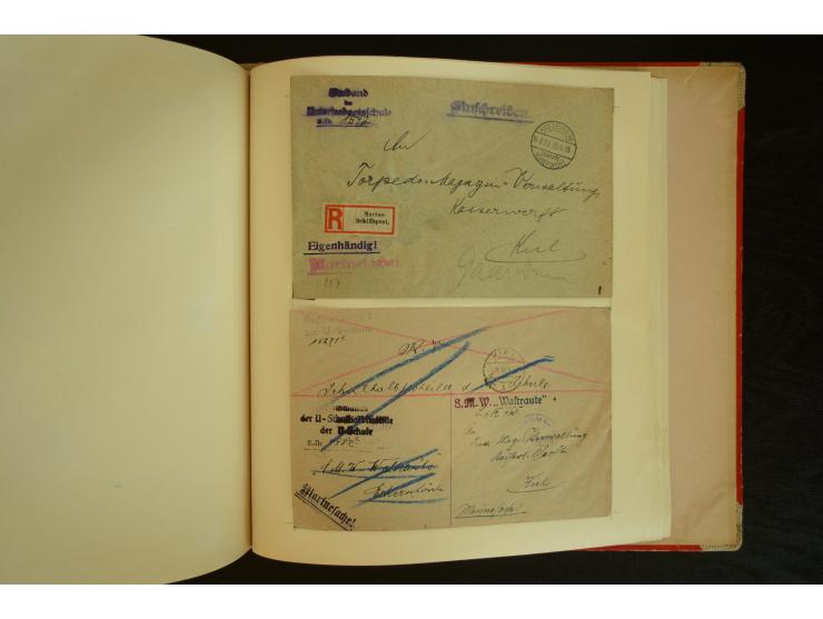1896/1918, umfangreiche Sammlung mit über 670 Briefen, Karten und Ganzsachen, dabei viel frühe Post inkl. Post aus den Koloni