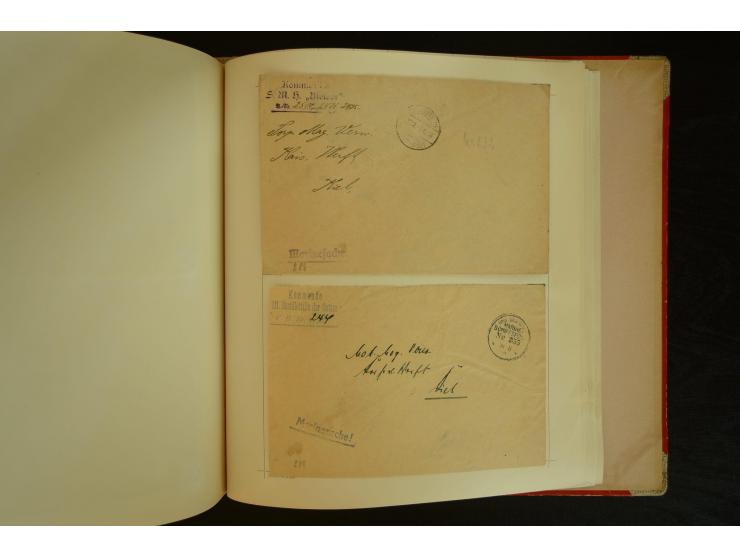 1896/1918, umfangreiche Sammlung mit über 670 Briefen, Karten und Ganzsachen, dabei viel frühe Post inkl. Post aus den Koloni