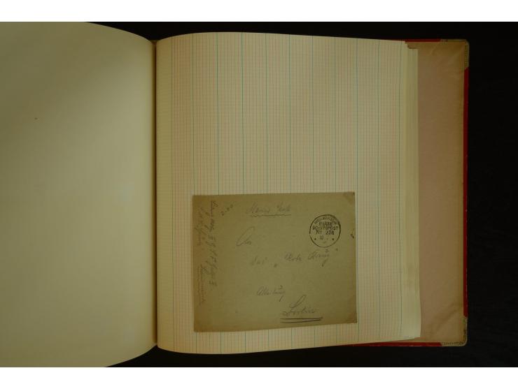 1896/1918, umfangreiche Sammlung mit über 670 Briefen, Karten und Ganzsachen, dabei viel frühe Post inkl. Post aus den Koloni