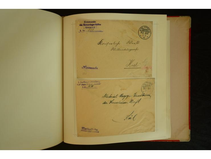 1896/1918, umfangreiche Sammlung mit über 670 Briefen, Karten und Ganzsachen, dabei viel frühe Post inkl. Post aus den Koloni