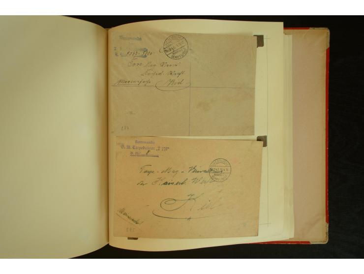 1896/1918, umfangreiche Sammlung mit über 670 Briefen, Karten und Ganzsachen, dabei viel frühe Post inkl. Post aus den Koloni