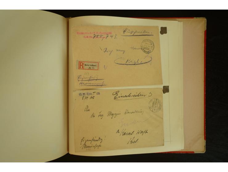 1896/1918, umfangreiche Sammlung mit über 670 Briefen, Karten und Ganzsachen, dabei viel frühe Post inkl. Post aus den Koloni