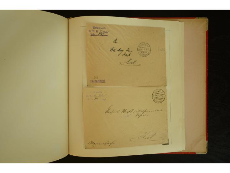 1896/1918, umfangreiche Sammlung mit über 670 Briefen, Karten und Ganzsachen, dabei viel frühe Post inkl. Post aus den Koloni