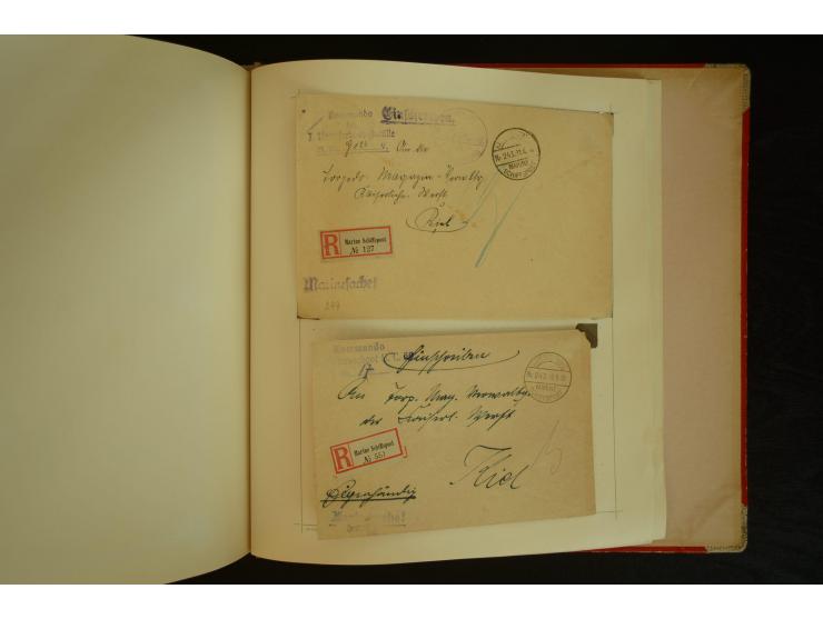 1896/1918, umfangreiche Sammlung mit über 670 Briefen, Karten und Ganzsachen, dabei viel frühe Post inkl. Post aus den Koloni
